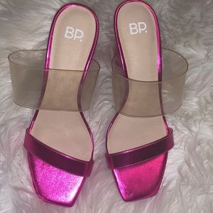 BP Fuschia Clear Heels Never worn